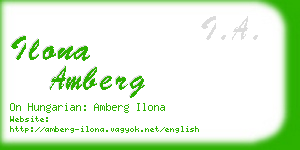 ilona amberg business card